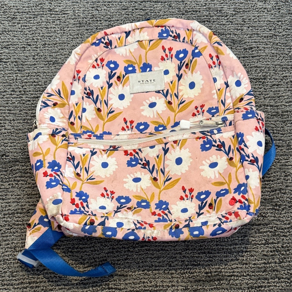 STATE Kids Floral Backpack - Pink and Blue